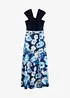 Carmen jurk met draperie en riem, bonprix