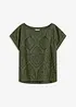Shirt met broderie anglaise, bonprix