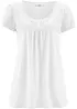 Katoenen shirt met kant, korte mouw, bonprix