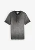Henley shirt van biologisch katoen in washed out look, bonprix