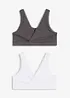 Dubbelzijdig Bralette met zacht katoen (set van 2), bonprix