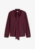 Gestructureerd shirt met afneembare strik, bonprix