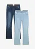 Instapjeans (set van 2), mid waist, bonprix