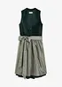 Dirndl met fluweel en schort van satijn (2-dlg. set), bonprix