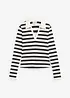 Geribd poloshirt met lange mouwen, bonprix