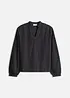 Blouse van katoen met details van kant, bonprix