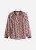 Gedessineerde chiffon blouse met borduursel, bonprix