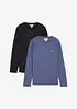 Longsleeve van biologisch katoen (set van 2), bonprix