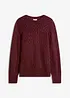 Fluffy trui met opengewerkt patroon, bonprix