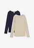 Geribd zwangerschapsshirt van puur katoen (set van 2), bonprix