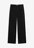 High waist twill broek met opgestikte zakken, bonprix