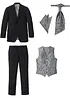 Trouwpak met gilet en pochet, regular fit (5-dlg. set), bonprix