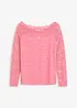 Kanten shirt met lange mouwen, bonprix