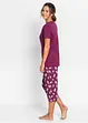 Capri pyjama met korte mouwen (2-dlg.), bonprix