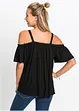 Cold shoulder shirt met kant, bonprix