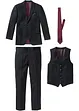 Pak met gilet en stropdas, regular fit (4-dlg. set), bonprix