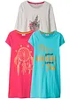 Nachthemd met zacht katoen (set van 3), bonprix