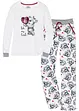 Pyjama met flanellen applicatie (2-dlg.), bonprix