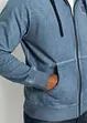 Sweatvest met capuchon in washed out look, bonprix