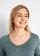 Katoenen longsleeve met elastiek van katoen, bonprix