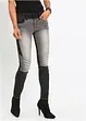 Skinny jeans tweekleurig in bikerstijl, bonprix