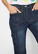 Stretch cargo jeans, mid waist, bonprix