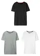 Basic T-shirt (set van 3) van puur biologisch katoen, bonprix