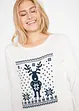 Katoenen longsleeve met kerstmotief, bonprix