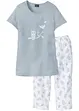 Capri pyjama met korte mouwen (2-dlg.), bonprix