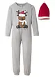 Kinderen pyjama onesie en puntmuts met biologisch katoen (2-dlg. set), bonprix