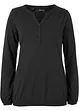 Henley shirt van katoen met lange mouwen, bpc bonprix collection
