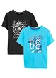 Jongens T-shirt van puur biologisch katoen (set van 2), bonprix