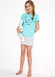Meisjes shortama van biologisch katoen (2-dlg. set), bonprix