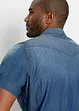 Spijkeroverhemd met korte mouw van biologisch katoen, slim fit, bonprix