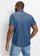 Spijkeroverhemd met korte mouw van biologisch katoen, slim fit, bonprix
