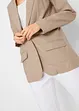 Lichte, lange blazer met linnen, loose fit, bpc bonprix collection