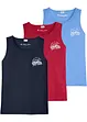 Tanktop van puur katoen (set van 3), bonprix