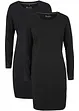 Accentuerende jersey jurk (set van 2), bonprix