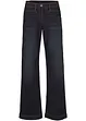 Wide leg mid waist jeans met een comfortabele band, bonprix