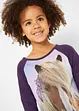 Meisjes jersey jurk met volants, bonprix