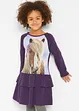 Meisjes jersey jurk met volants, bonprix