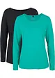 Longsleeve met ronde hals (set van 2), bonprix