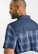 Overhemd met denim details en korte mouwen, bonprix