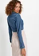 Denim bolero met parels, bonprix