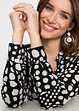 Gedessineerde, lange blouse van soepele viscose, bonprix