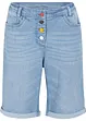 Comfort stretch jeans bermuda met borduursel en comfortband, bonprix