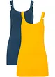 Katoenen longtop met verstelbare schouderbandjes (set van 2), bonprix