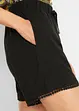 Jersey short in een viscosemix met een comfortabele band en kant, bonprix