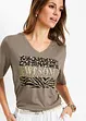 T-shirt met glitterprint, bonprix