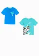 Kinderen T-shirt (set van 2) van biologisch katoen, bonprix